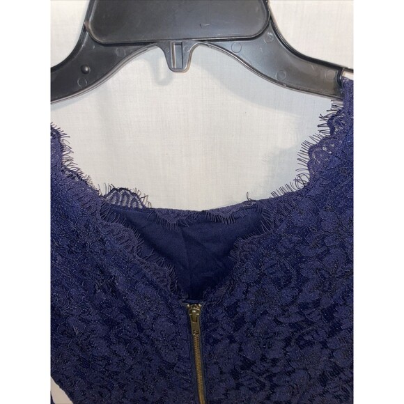 Diane Von Furstenberg Laced Dress Women’s Size 2 Blue 3/4 Sleeve MIDI - Picture 8 of 12